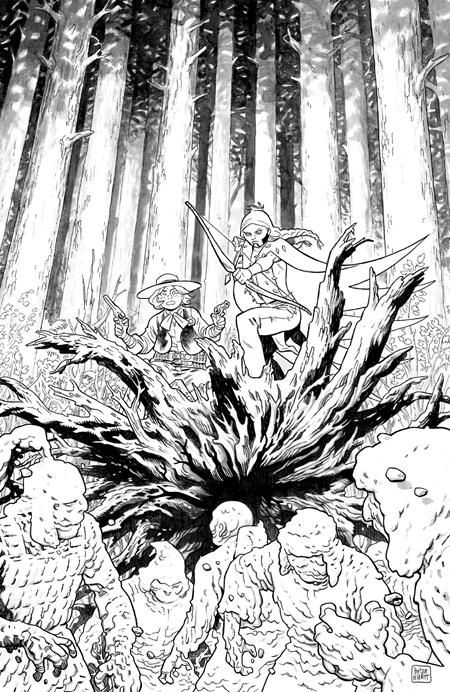 SIXTH GUN BATTLE FOR THE SIX #2 (OF 3) CVR D 1:20 BRIAN HURTT B&W VAR
