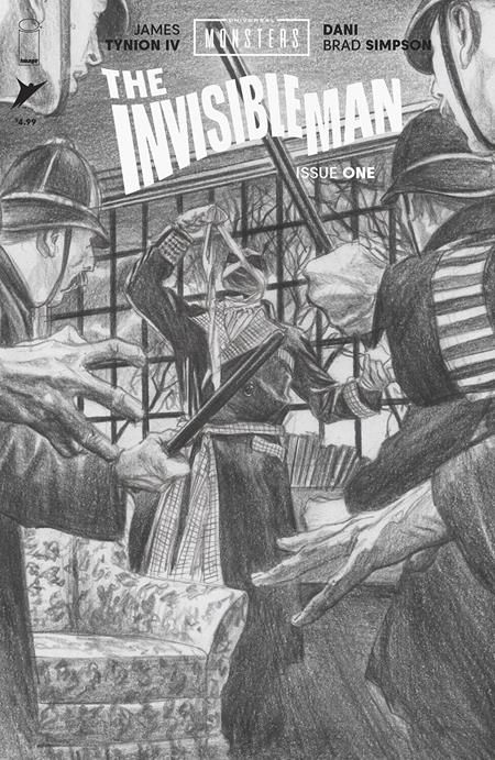 UNIVERSAL MONSTERS THE INVISIBLE MAN #1 (OF 4) CVR F 1:75 ALEX ROSS PENCIL SKETCH VAR