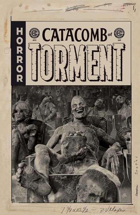 EC CATACOMB OF TORMENT #3 CVR D 1:20 BJORN BARENDS B&W ARTIST EDITION VAR