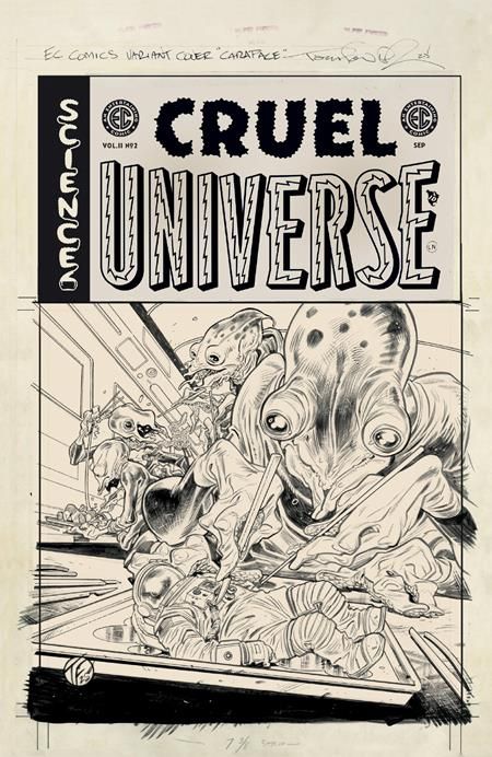 EC CRUEL UNIVERSE 2 #2 (OF 12) CVR D 1:20 TOM FOWLER B&W ARTIST EDITION VAR