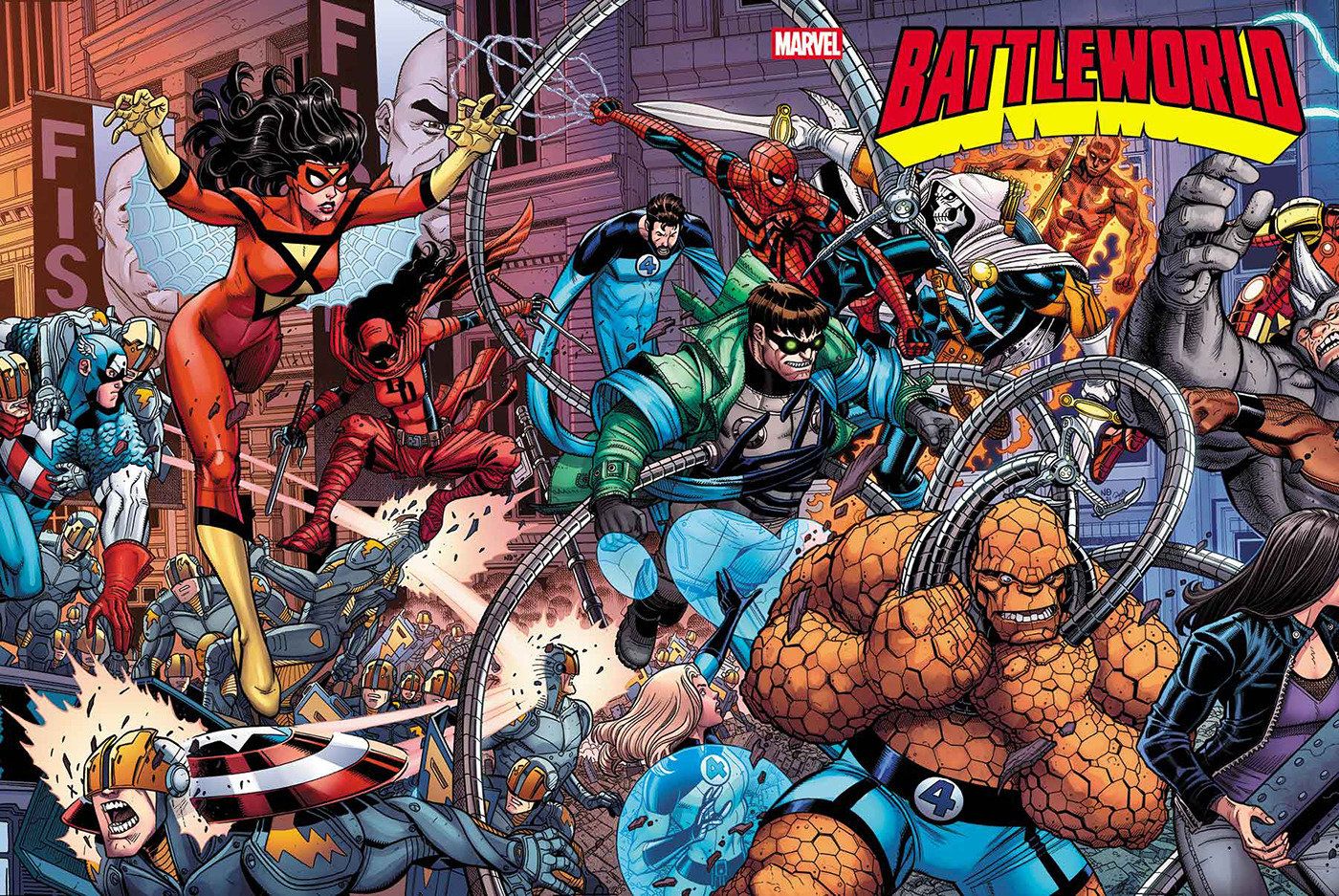 BATTLEWORLD #1 NICK BRADSHAW 5-PART WRAPAROUND CONNECTING VARIANT A