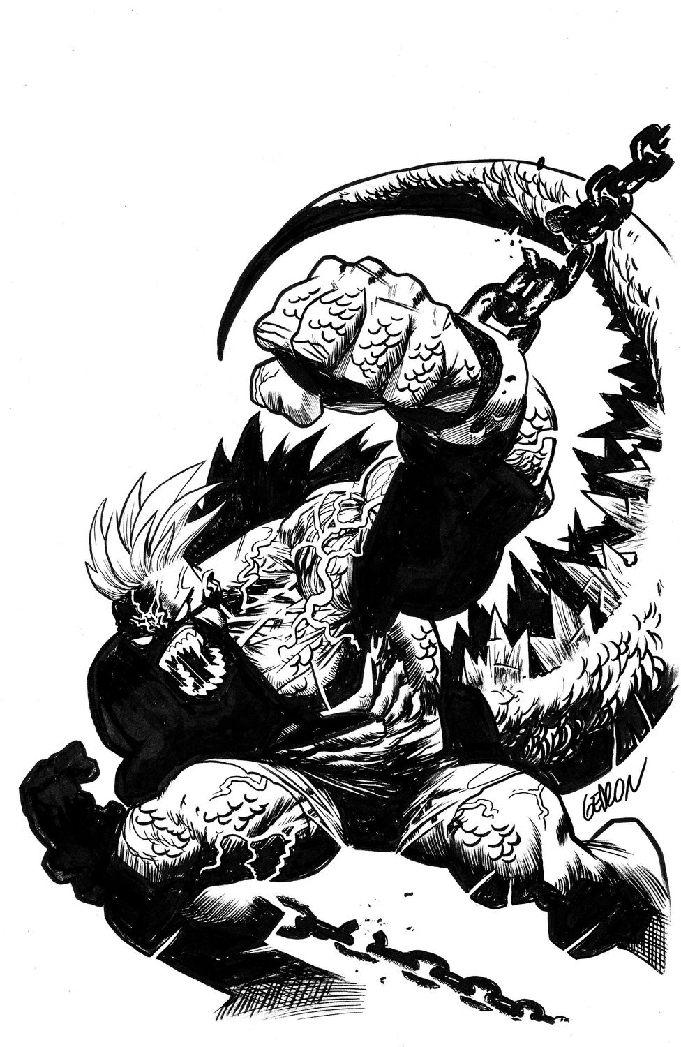 Godzilla: Escape the Deadzone [Kai-Sei Era] #2 Variant 1:25 (Gedeon B&W Full Art)