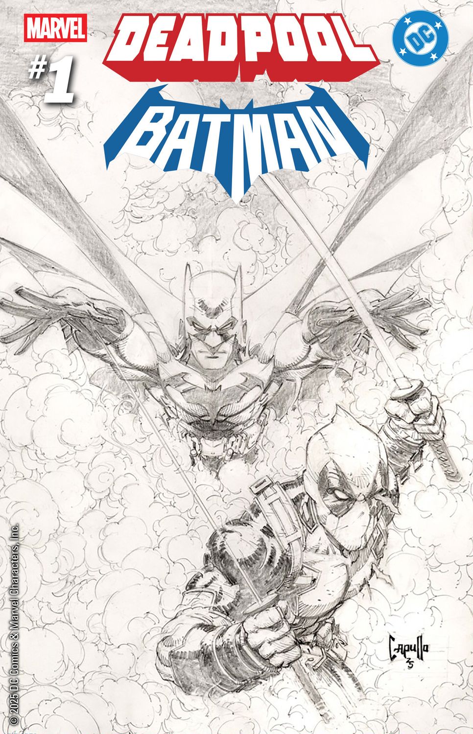 MARVEL/DC: DEADPOOL/BATMAN #1 GREG CAPULLO SKETCH 1:200 VARIANT