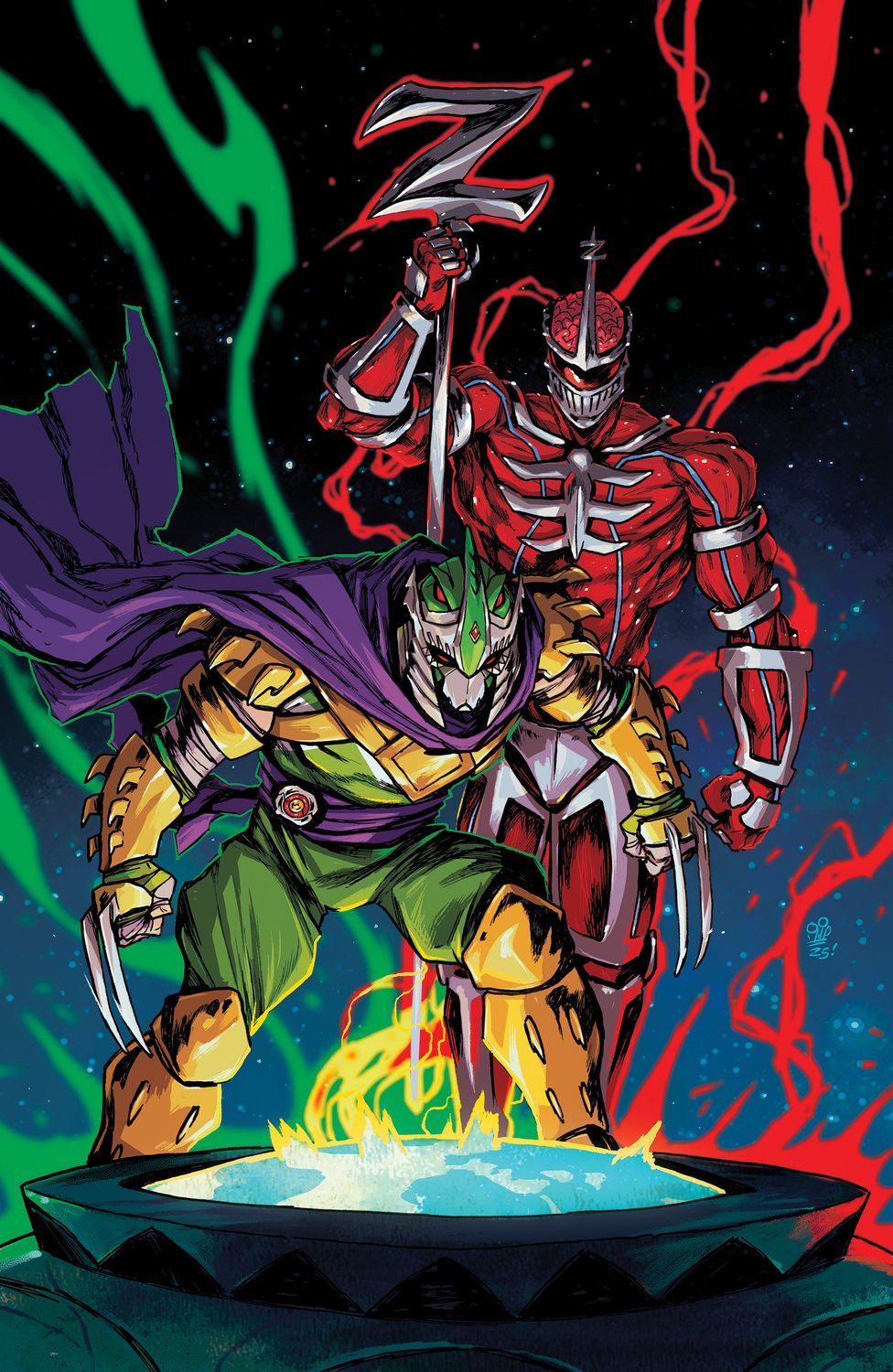 Mighty Morphin Power Rangers/Teenage Mutant Ninja Turtles III #2 I 1:200 (Full Art, Dialynas)
