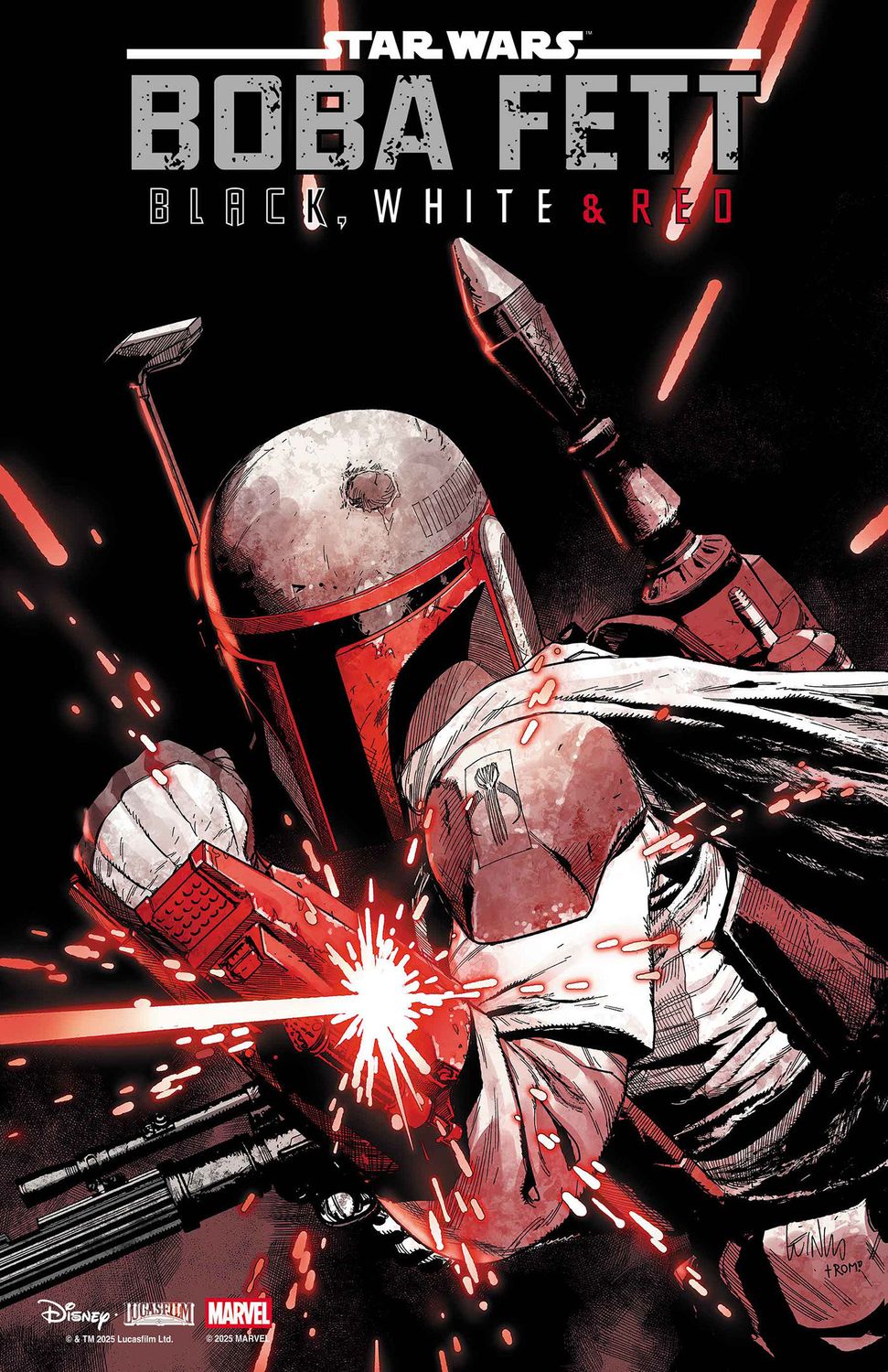 STAR WARS: BOBA FETT - BLACK, WHITE & RED #1 LEINIL YU 1:25 VARIANT