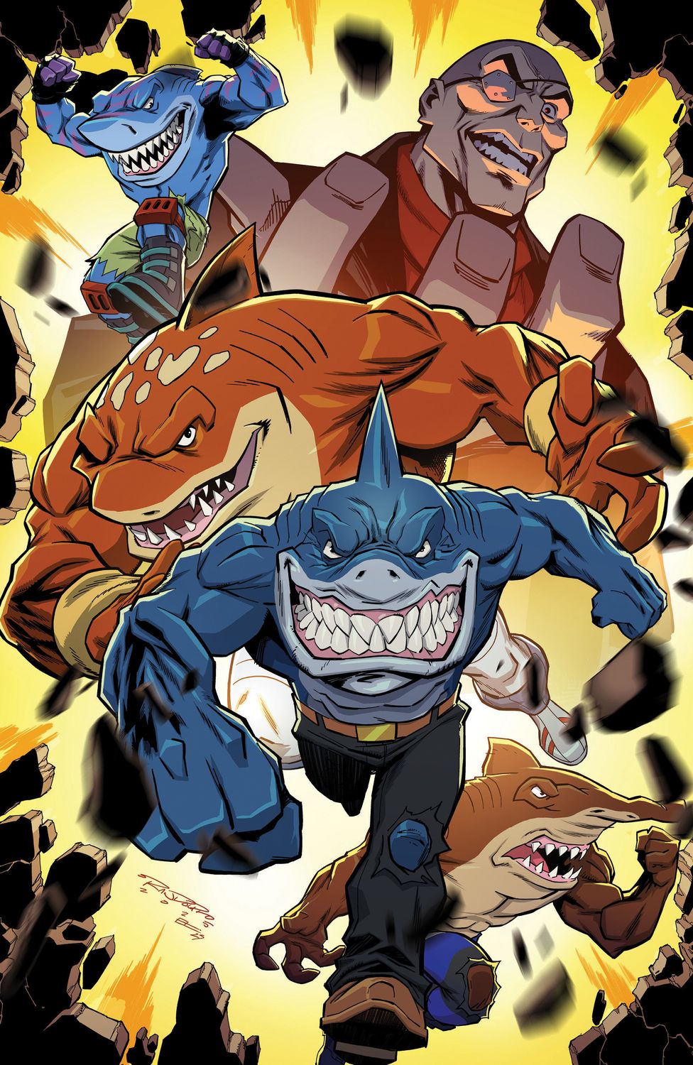 Street Sharks #1 Variant 1:50 (Randolph Full Art)