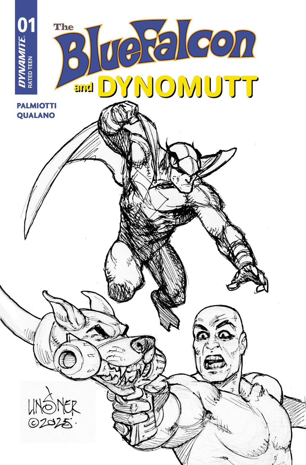 THE BLUE FALCON & DYNOMUTT #1 CVR L 1:10 LINE ART