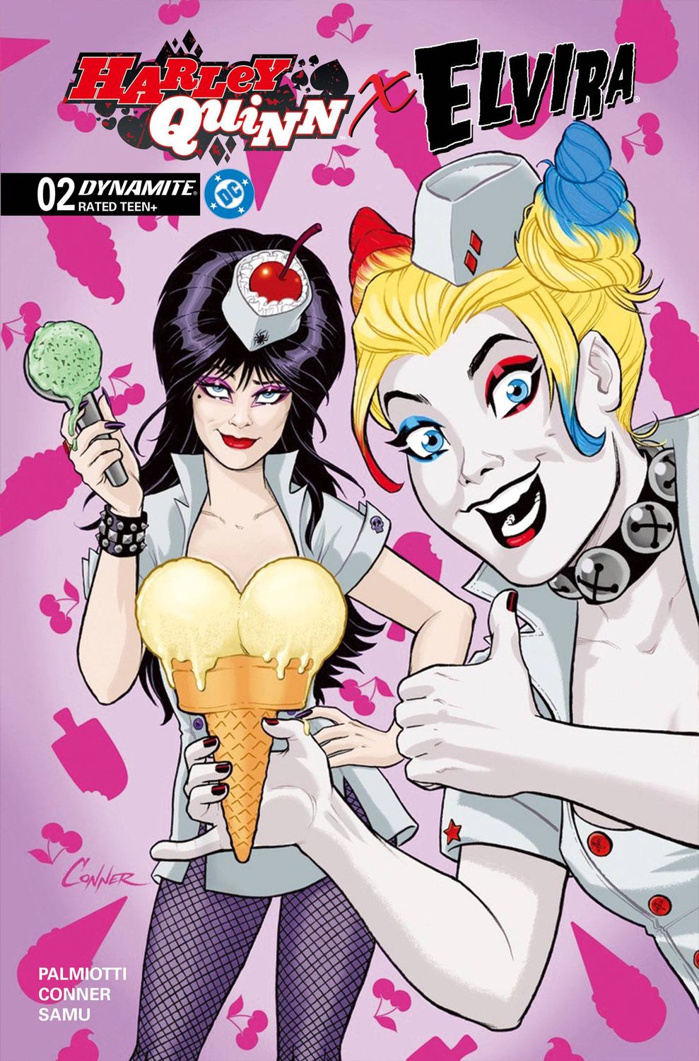 HARLEY QUINN X ELVIRA #2 CVR N 1:15 CONNER 2 FOIL