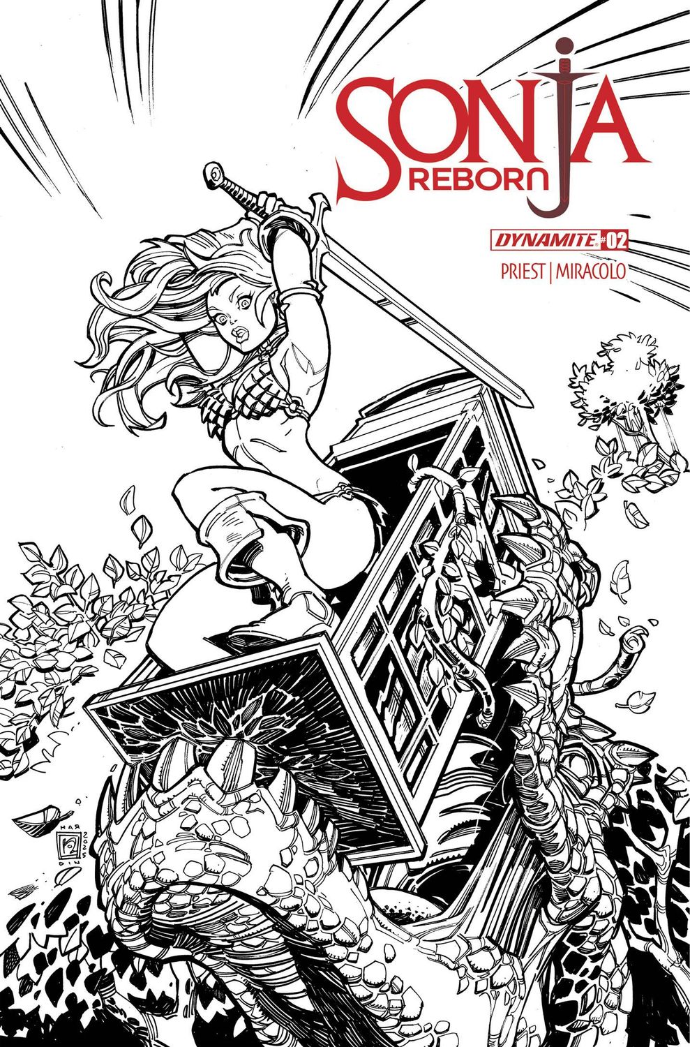 SONJA REBORN #2 CVR H 1:10 CHAD HARDIN LINE ART