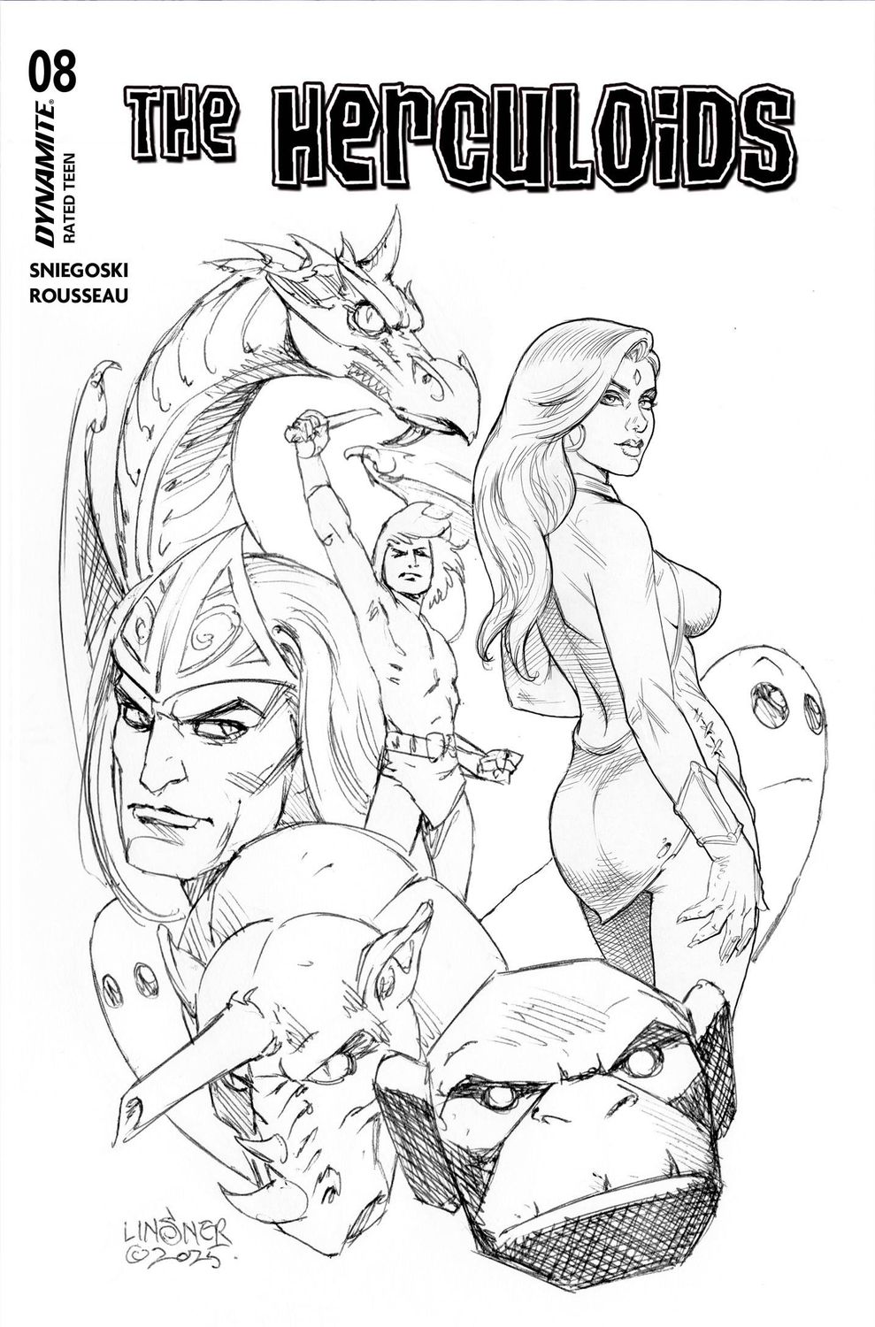 THE HERCULOIDS #8 CVR E 1:10 LINSNER LINE ART