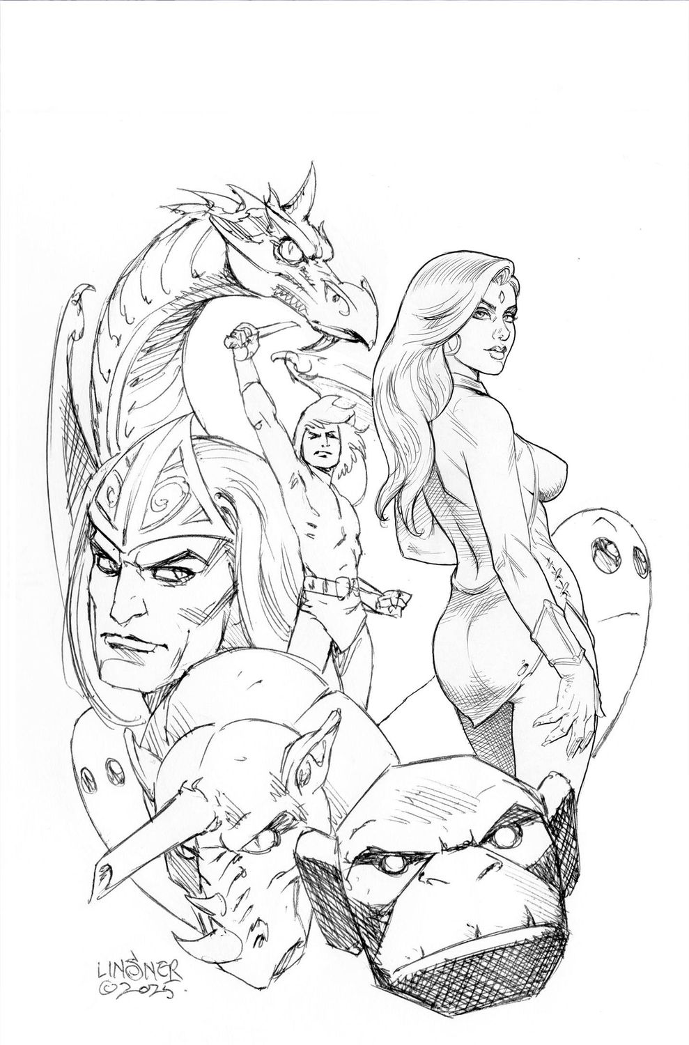 THE HERCULOIDS #8 CVR G 1:15 LINSNER LINE ART VIRGIN