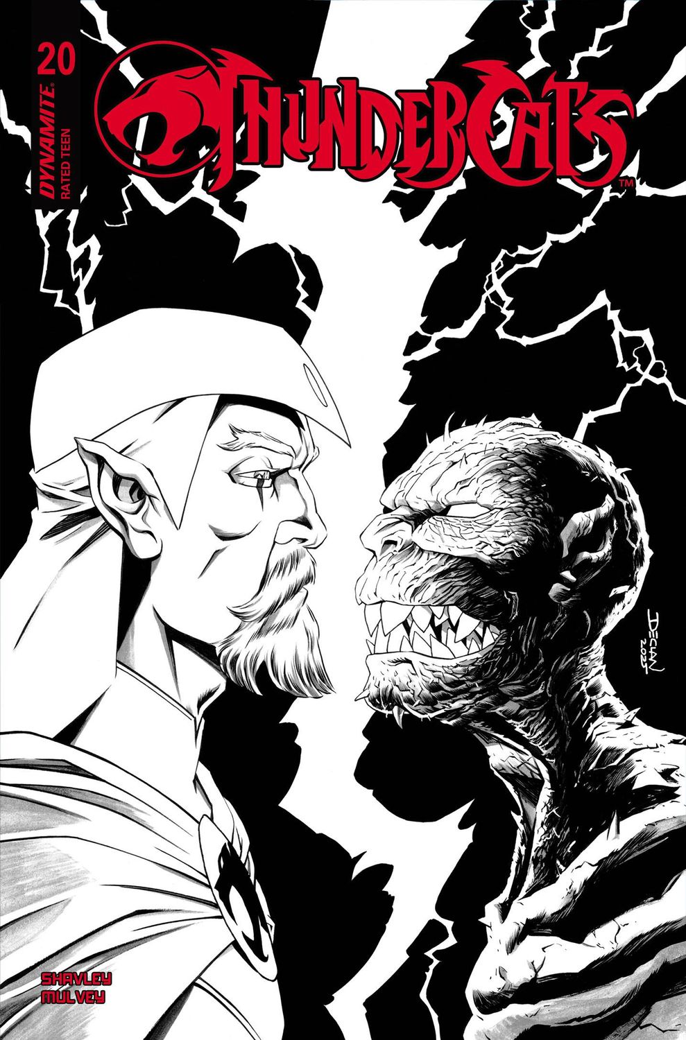 THUNDERCATS #20 CVR J 1:10 DECLAN SHALVEY LINE ART