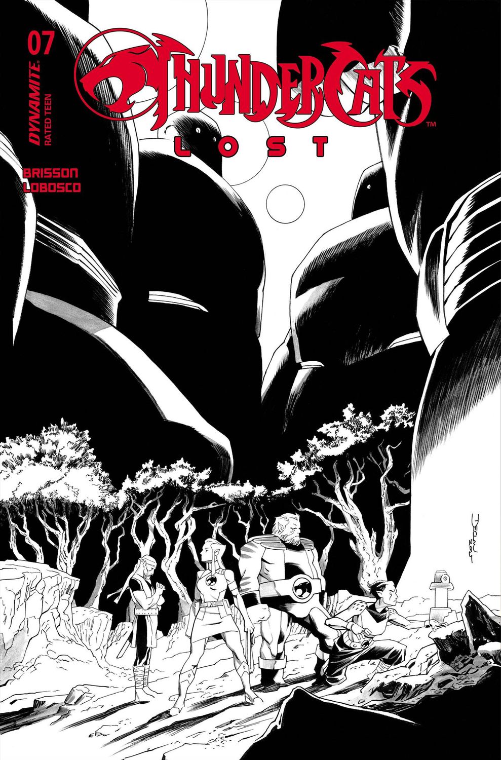 THUNDERCATS LOST #7 CVR H 1:10 SHALVEY LINE ART