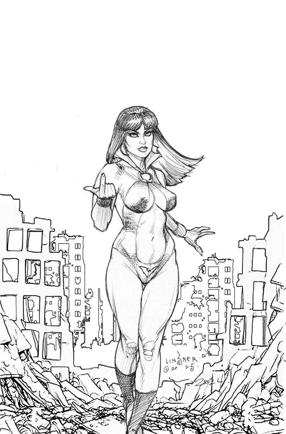 VAMPIRELLA ARMAGEDDON #3 CVR J 1:15 LINE ART VIRGIN