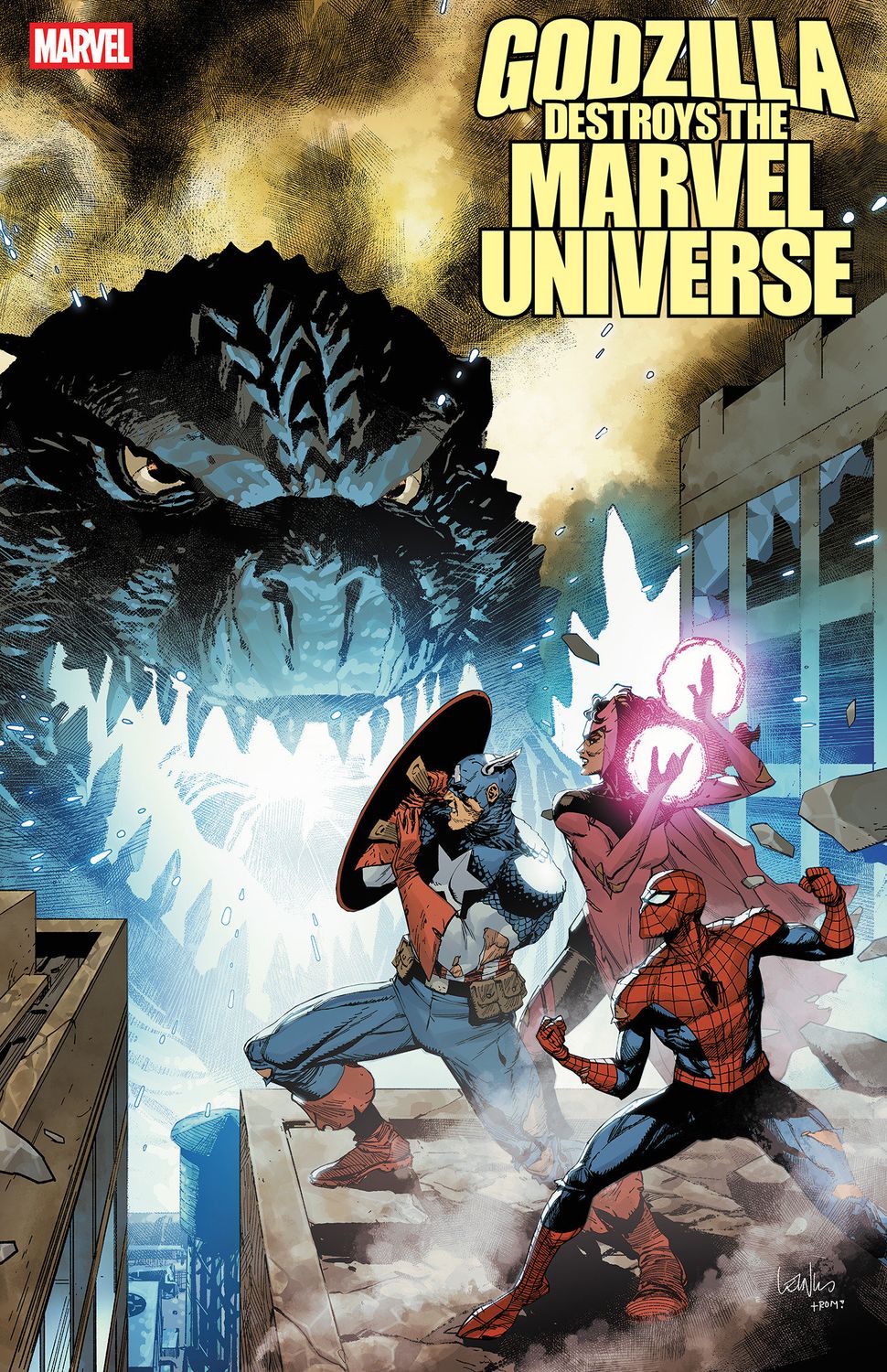GODZILLA DESTROYS THE MARVEL UNIVERSE #1 LEINIL YU 2ND PRINTING