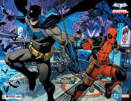 DC MARVEL BATMAN DEADPOOL #1 (ONE SHOT) CVR B DAN MORA BATMAN DEADPOOL WRAPAROUND CARD STOCK VAR DC MARVEL BATMAN DEADPOOL #1 (ONE SHOT) CVR B DAN MORA BATMAN DEADPOOL WRAPAROUND CARD STOCK VAR