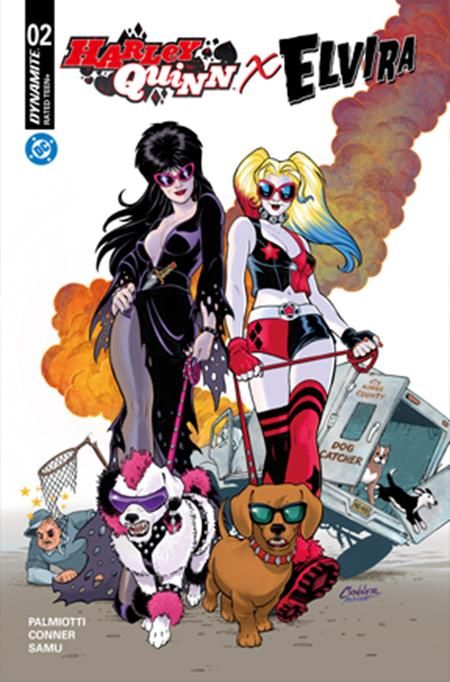HARLEY QUINN X ELVIRA #2 CVR A AMANDA CONNER DOGS HARLEY QUINN X ELVIRA #2 CVR A AMANDA CONNER DOGS