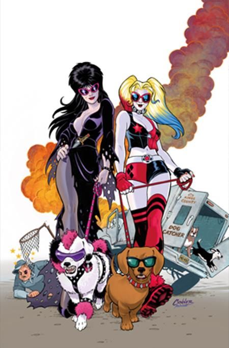 HARLEY QUINN X ELVIRA #2 CVR J AMANDA CONNER DOGS LTD VIRGIN VAR HARLEY QUINN X ELVIRA #2 CVR J AMANDA CONNER DOGS LTD VIRGIN VAR