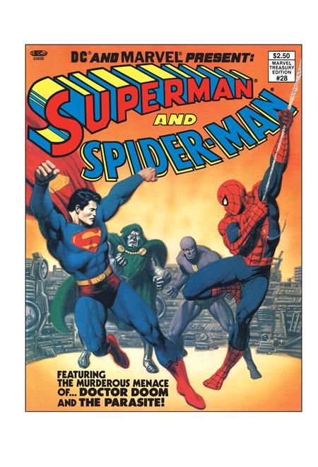 DC AND MARVEL PRESENT SUPERMAN AND SPIDER-MAN (MARVEL TREASURY EDITION #28) #1 FACSIMILE EDITION CVR A JOHN ROMITA SR & BOB LARKIN DC AND MARVEL PRESENT SUPERMAN AND SPIDER-MAN (MARVEL TREASURY EDITION #28) #1 FACSIMILE EDITION CVR A JOHN ROMITA SR & BOB LARKIN