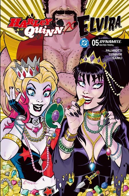 HARLEY QUINN X ELVIRA #5 CVR H 1:10 AMANDA CONNER JEWELS VAR