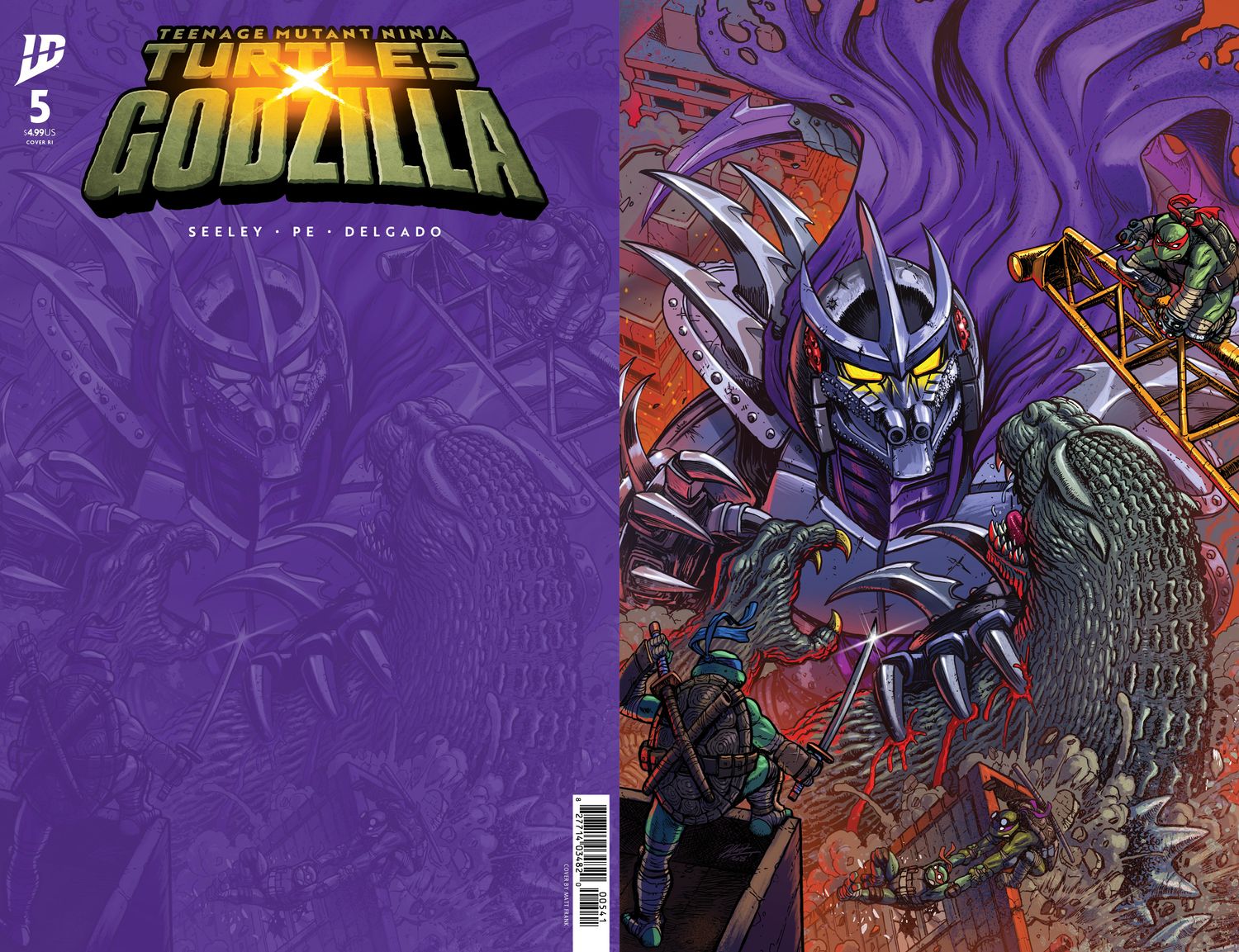 Teenage Mutant Ninja Turtles x Godzilla #5 Variant 1:25 (Frank Full Art)