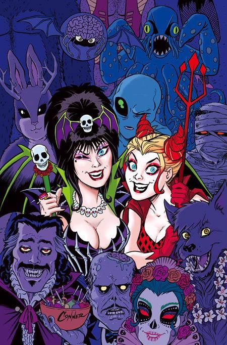 HARLEY QUINN X ELVIRA #6 CVR F AMANDA CONNER PARTY METAL VIRGIN VAR HARLEY QUINN X ELVIRA #6 CVR F AMANDA CONNER PARTY METAL VIRGIN VAR