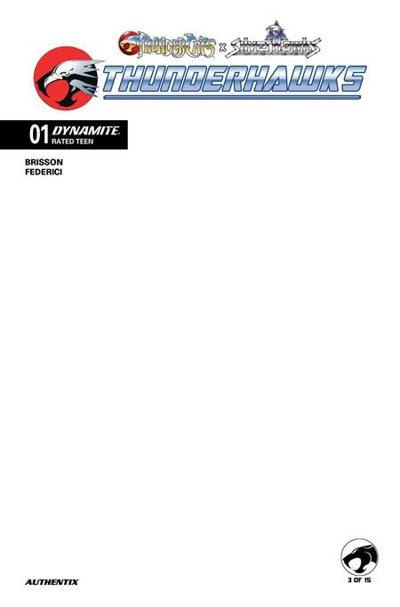 THUNDERCATS X SILVERHAWKS THUNDERHAWKS #1 CVR F BLANK AUTHENTIX VAR THUNDERCATS X SILVERHAWKS THUNDERHAWKS #1 CVR F BLANK AUTHENTIX VAR