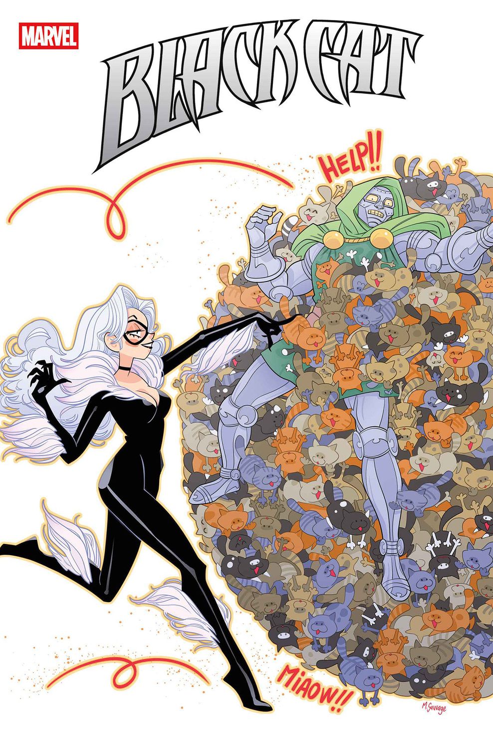 BLACK CAT #8 MARGUERITE SAUVAGE DOOM HOMAGE VARIANT BLACK CAT #8 MARGUERITE SAUVAGE DOOM HOMAGE VARIANT