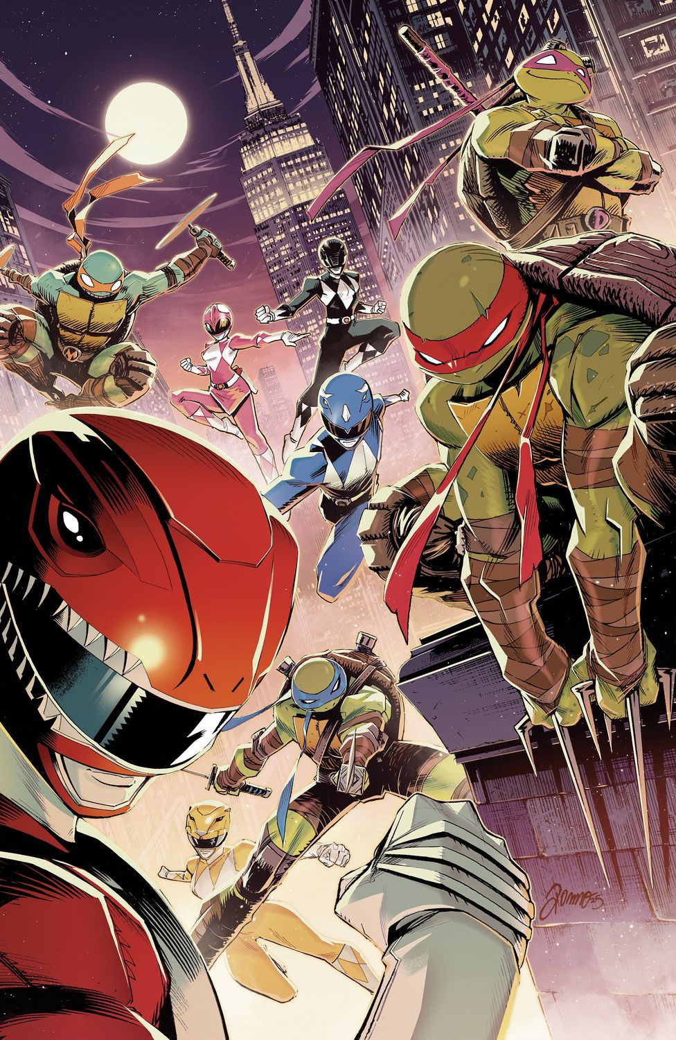 Mighty Morphin Power Rangers/Teenage Mutant Ninja Turtles III #5 C Foil Variant (Full Art, Foil, Zonno)