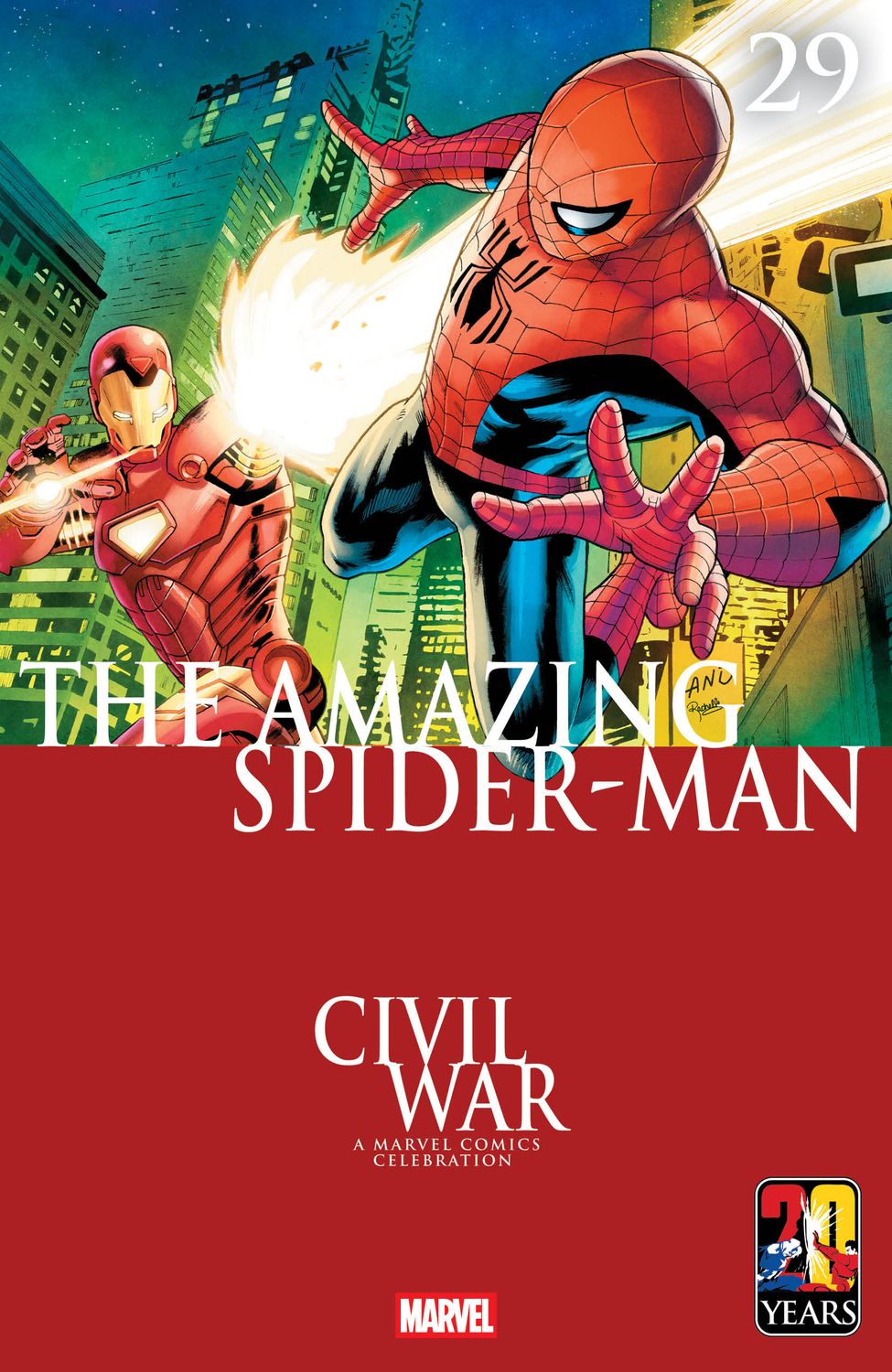AMAZING SPIDER-MAN #29 GREG LAND CIVIL WAR CELEBRATION VARIANT AMAZING SPIDER-MAN #29 GREG LAND CIVIL WAR CELEBRATION VARIANT