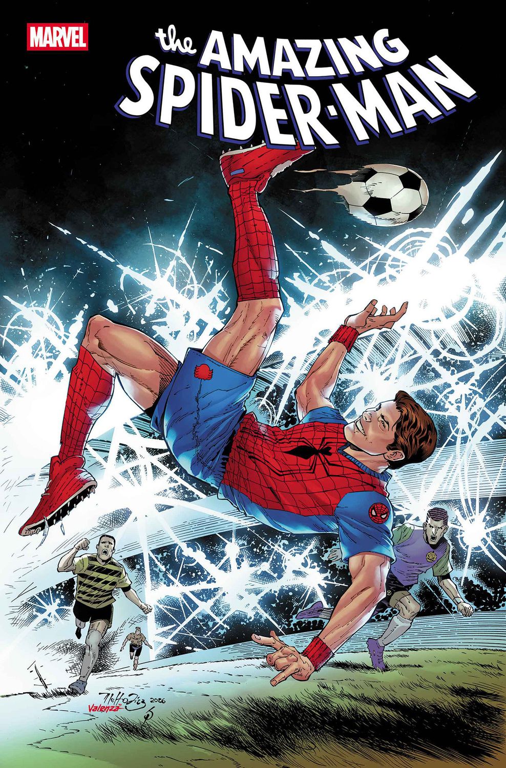 AMAZING SPIDER-MAN #30 NETHO DIAZ MARVEL SOCCER VARIANT AMAZING SPIDER-MAN #30 NETHO DIAZ MARVEL SOCCER VARIANT