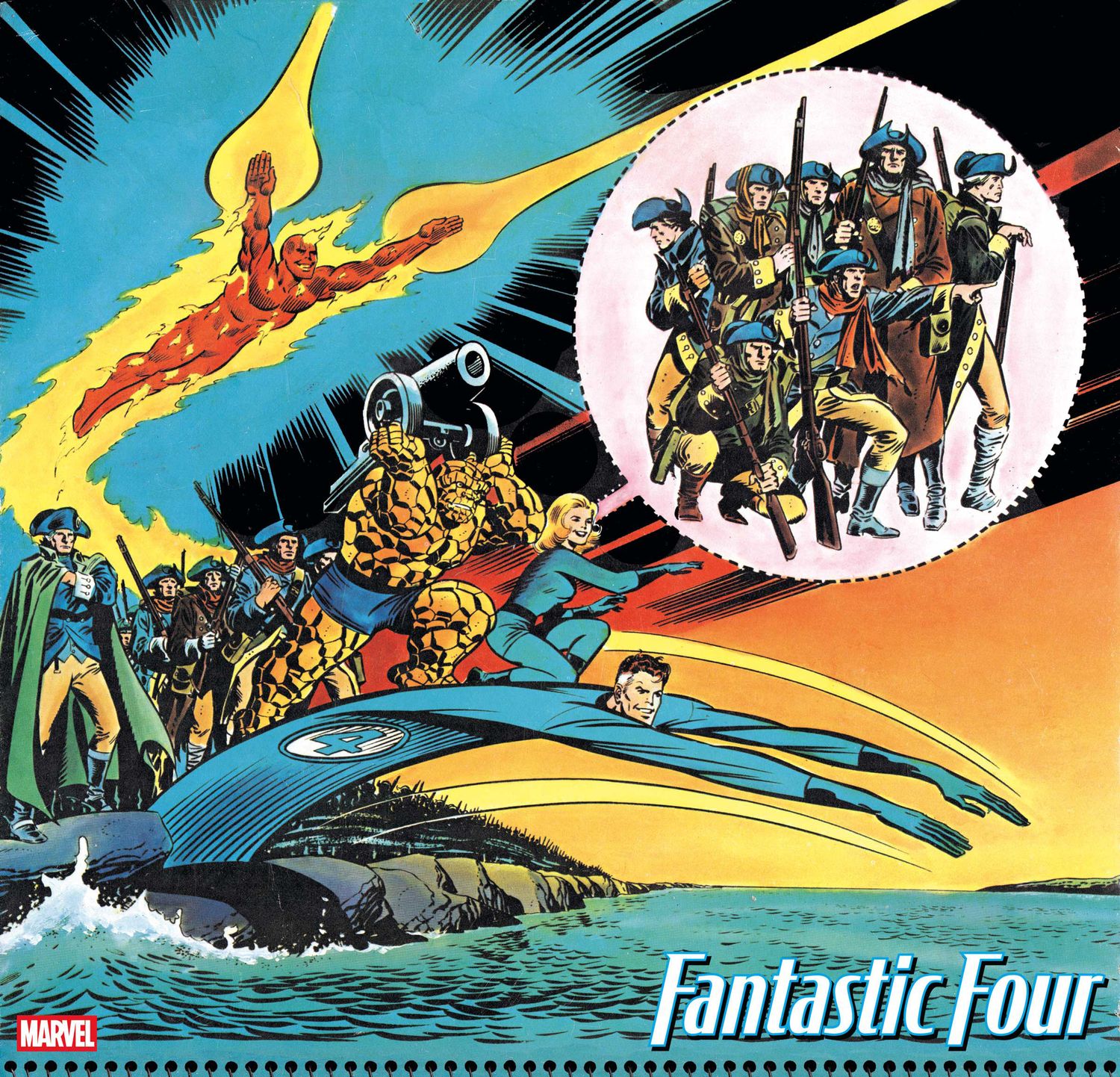 FANTASTIC FOUR #12 JOE SINNOTT BICENTENNIAL CALENDAR HIDDEN GEM 1:50 VARIANT