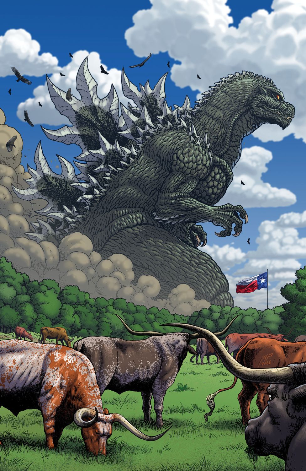 Godzilla Vs. America: Texas Variant 1:50 (Frank Full Art) Godzilla Vs. America: Texas Variant 1:50 (Frank Full Art)