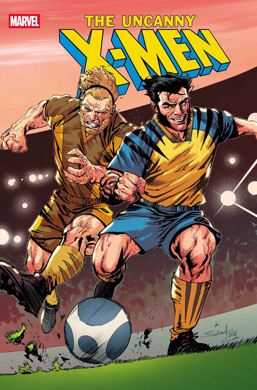 UNCANNY X-MEN #29 JONAS SCHARF MARVEL SOCCER VARIANT UNCANNY X-MEN #29 JONAS SCHARF MARVEL SOCCER VARIANT