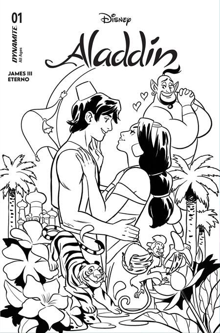 ALADDIN #1 CVR I 1:10 NATACHA BUSTOS LINE ART VAR ALADDIN #1 CVR I 1:10 NATACHA BUSTOS LINE ART VAR