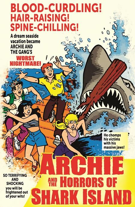 ARCHIES TV LAUGH OUT #79 FACSIMILE EDITION CVR B STAN GOLDBERG JAWS PARODY MOVIE POSTER VAR