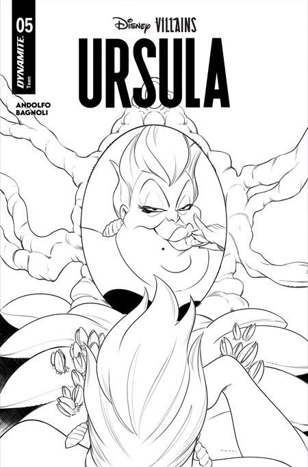 DISNEY VILLAINS URSULA #5 CVR G 1:10 ROBERT QUINN LINE ART VAR