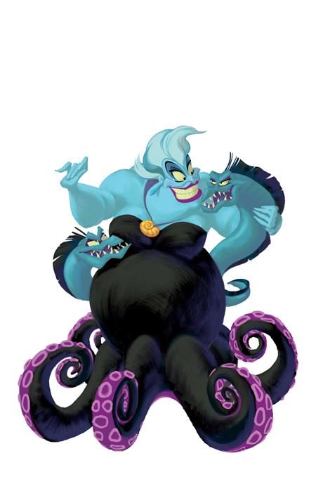 DISNEY VILLAINS URSULA #5 CVR H 1:15 ANIMATION ART VIRGIN VAR