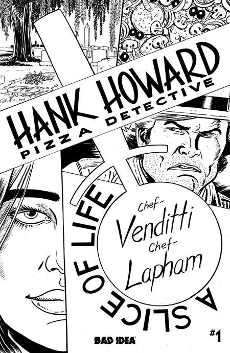 HANK HOWARD PIZZA DETECTIVE A SLICE OF LIFE #1 (OF 2) CVR E 1:20 DAVID LAPHAM B&W VAR HANK HOWARD PIZZA DETECTIVE A SLICE OF LIFE #1 (OF 2) CVR E 1:20 DAVID LAPHAM B&W VAR