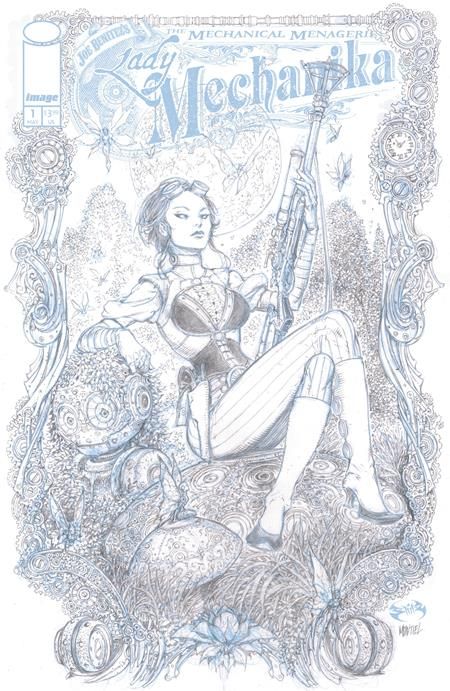 LADY MECHANIKA THE MECHANICAL MENAGERIE #1 (OF 4) CVR C 1:10 JOE BENITEZ & MARTIN MONTIEL B &W VAR