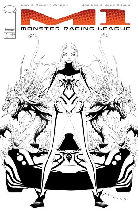 M1 MONSTER RACING LEAGUE #1 CVR E 1:50 JAE LEE B&W VAR