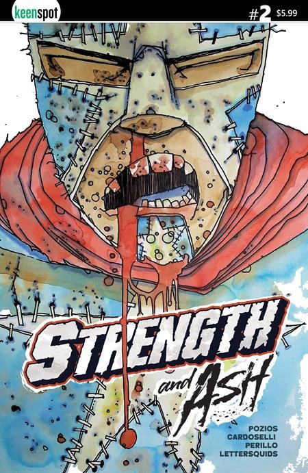 STRENGTH & ASH #2 CVR A STEFANO CARDOSELLI & FRANCESCA PERILLO RED WHITE & BLUE