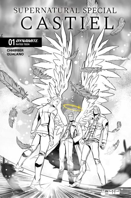 SUPERNATURAL SPECIAL CASTIEL #1 (ONE SHOT) CVR H 1:10 PASQUALE QUALANO LINE ART VAR
