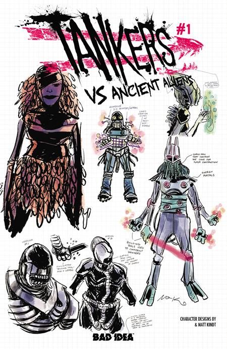 TANKERS VS ANCIENT ALIENS #1 (OF 4) CVR F 1:20 MATT KINDT DESIGN VAR