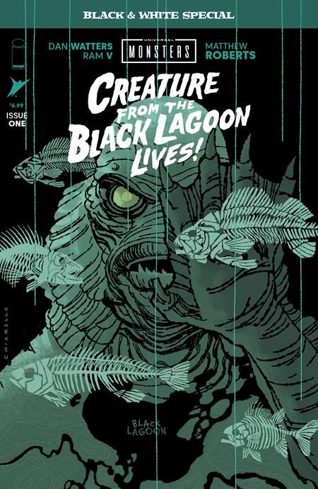 UNIVERSAL MONSTERS CREATURE FROM THE BLACK LAGOON LIVES BLACK & WHITE SPECIAL #1 (OF 2) CVR B MARK CHIARELLO VAR