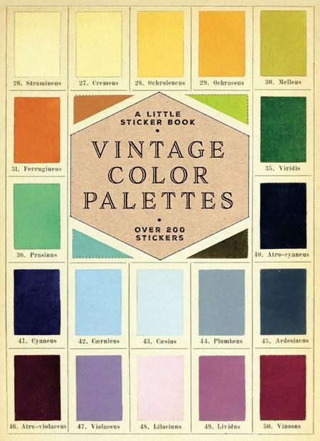 VINTAGE COLOR PALETTES STICKER BOOK TP VINTAGE COLOR PALETTES STICKER BOOK TP