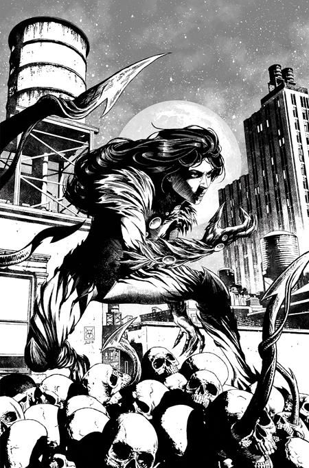 WITCHBLADE #22 CVR D 1:50 VALERIO GIANGIORDANO B&W VAR
