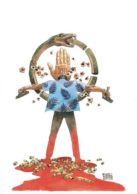 100 BULLETS THE US OF ANGER #1 (OF 8) CVR D EDUARDO RISSO CARD STOCK VAR