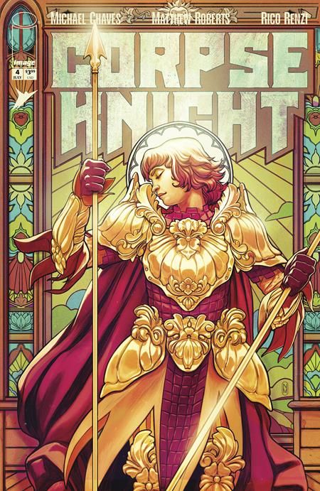 CORPSE KNIGHT #4 (OF 6) CVR D 1:25 NIMIT MALAVIA STAINED GLASS VAR