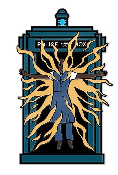 DOCTOR WHO FIFTEENTH DOCTOR REGENERATION TARDIS ENAMEL PIN BADGE